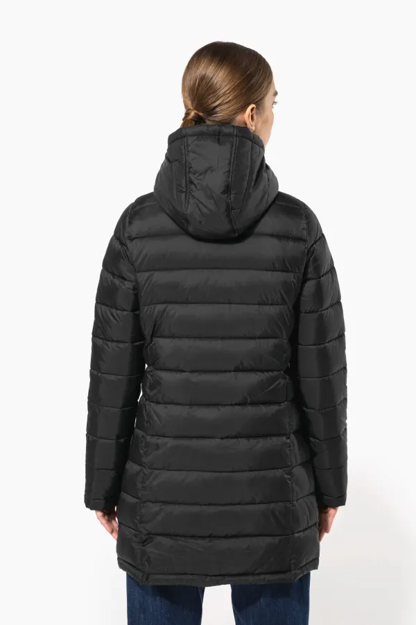 Parka doudoune légère à capuche femme porté — vue 1