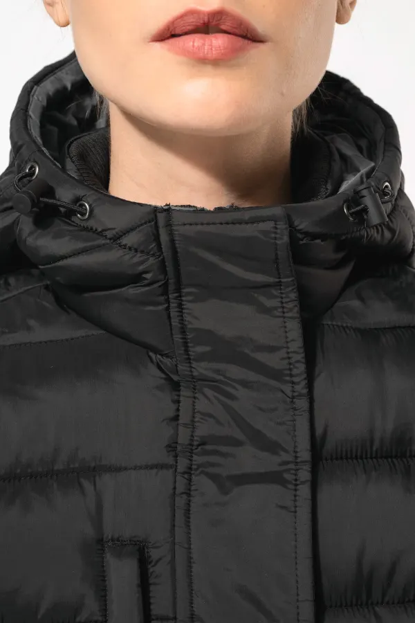 Parka doudoune légère à capuche femme porté — vue 2