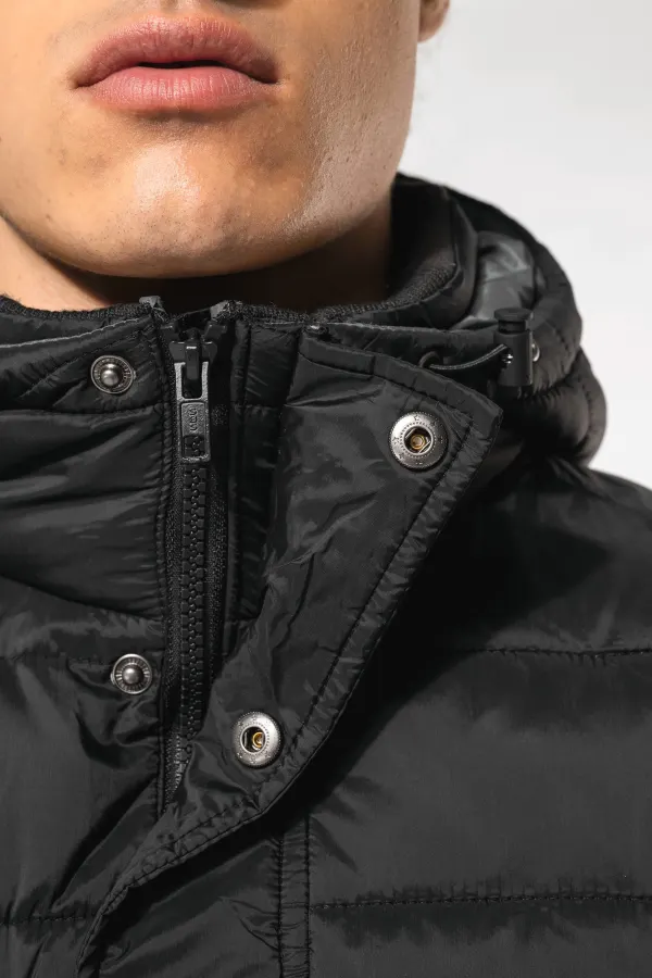 Parka doudoune légère à capuche homme porté — vue 2