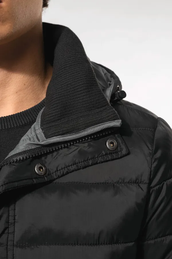 Parka doudoune légère à capuche homme porté — vue 3