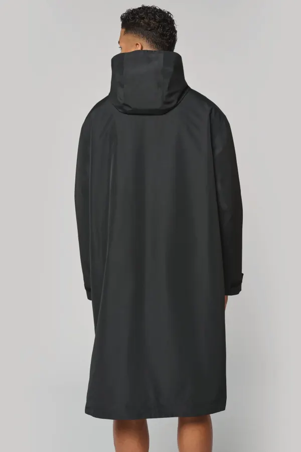 Parka longue doublée sherpa unisexe porté — vue 1