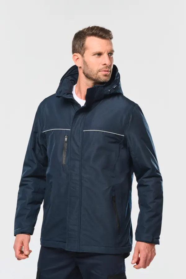 Parka performance à capuche unisexe porté — vue 1
