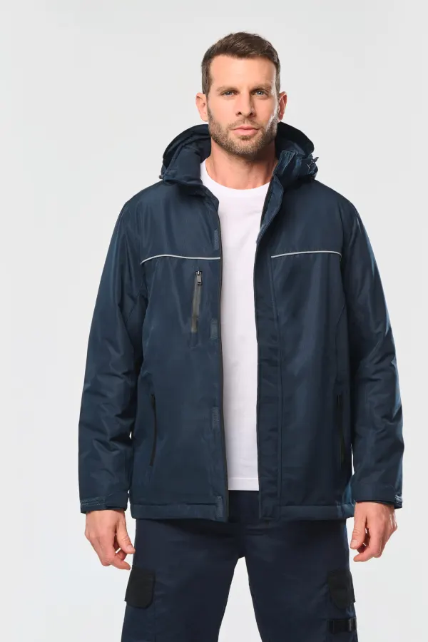 Parka performance à capuche unisexe porté — vue 3