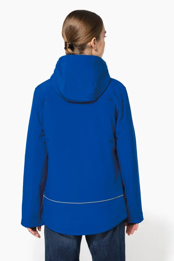Parka softshell doublée capuche femme porté — vue 1