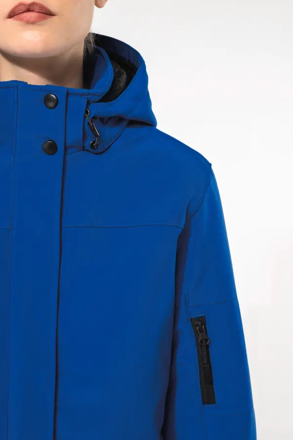 Parka softshell doublée capuche femme porté — vue 2