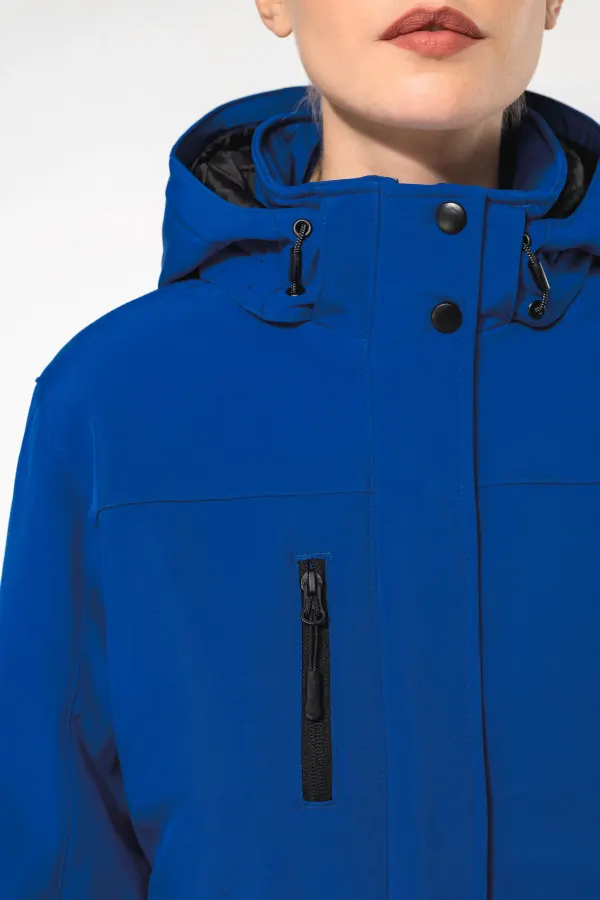 Parka softshell doublée capuche femme porté — vue 3