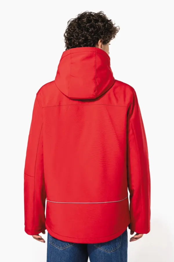 Parka softshell doublée capuche homme porté — vue 1