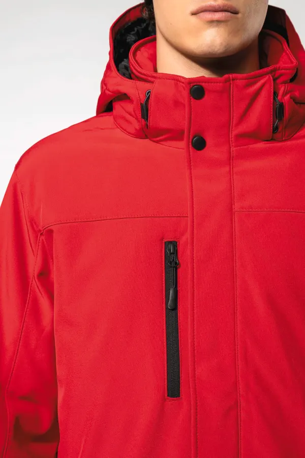Parka softshell doublée capuche homme porté — vue 2