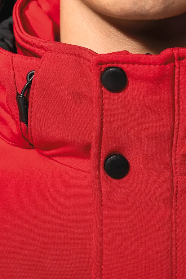 Parka softshell doublée capuche homme porté — vue 3