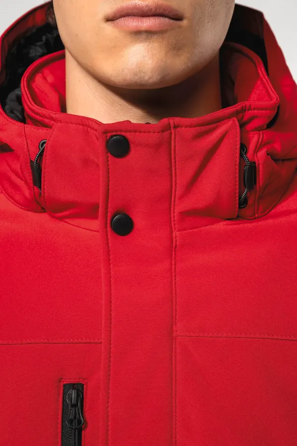 Parka softshell doublée capuche homme porté — vue 4