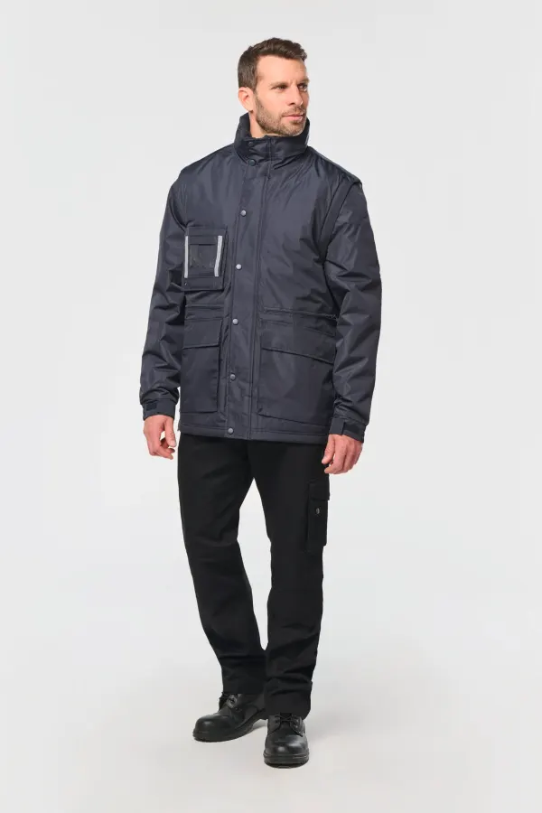 Parka workwear manches amovibles homme porté — vue 2