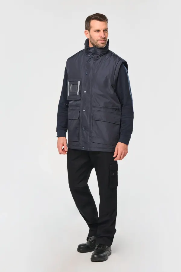 Parka workwear manches amovibles homme porté — vue 3