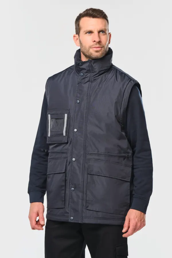 Parka workwear manches amovibles homme porté — vue 4