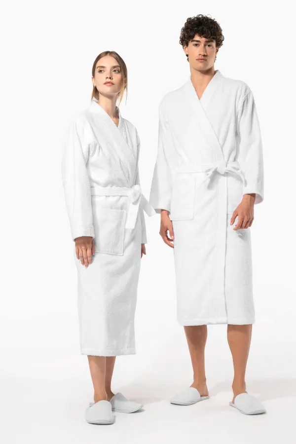 Peignoir col kimono porté — vue 1