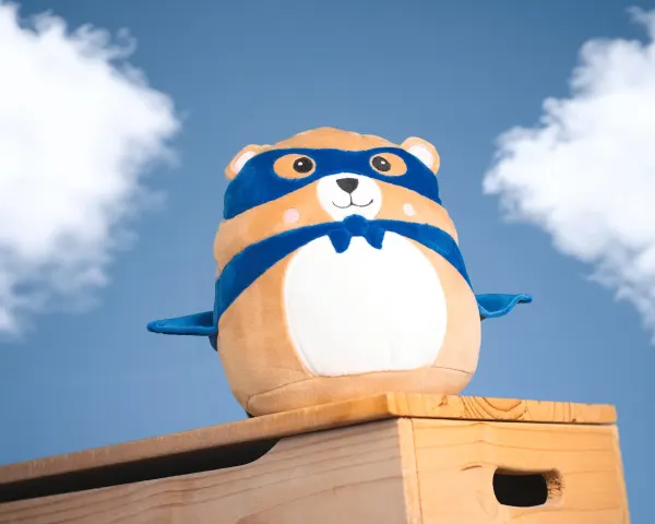 Peluche SquidgeMe porté — vue 2