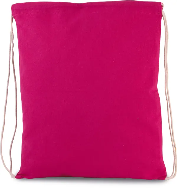 Petit sac à dos en coton bio avec cordelettes porté — vue 1