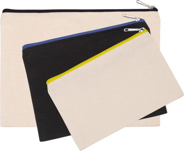 Pochette en coton canvas - modèle moyen porté — vue 1