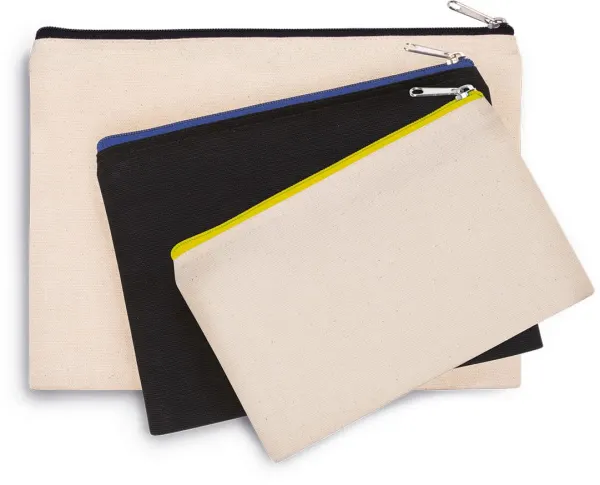 Pochette en coton canvas - petit modèle porté — vue 1