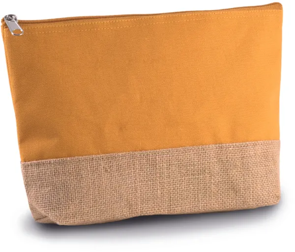 Pochette en toiles de coton et jute porté — vue 1
