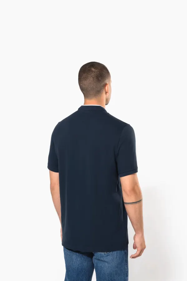 Polo col mao manches courtes homme porté — vue 1