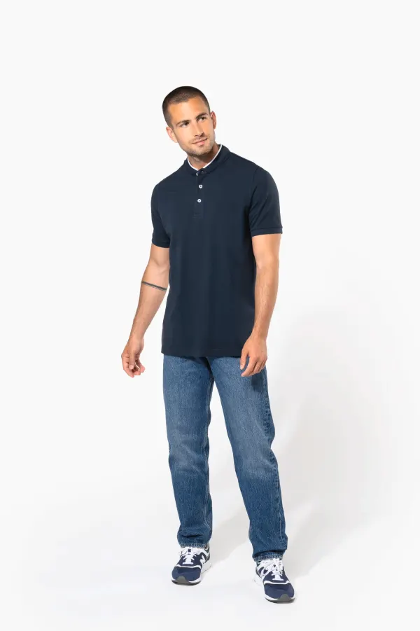 Polo col mao manches courtes homme porté — vue 4