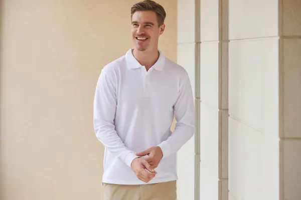 Polo Cool Plus Manches longues Unisexe porté — vue 1