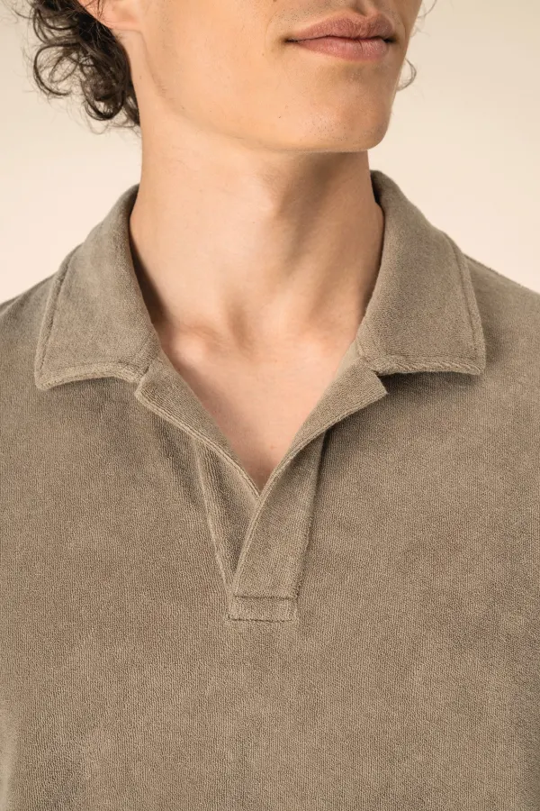 Polo écoresponsable en éponge homme (SP229) porté — vue 4