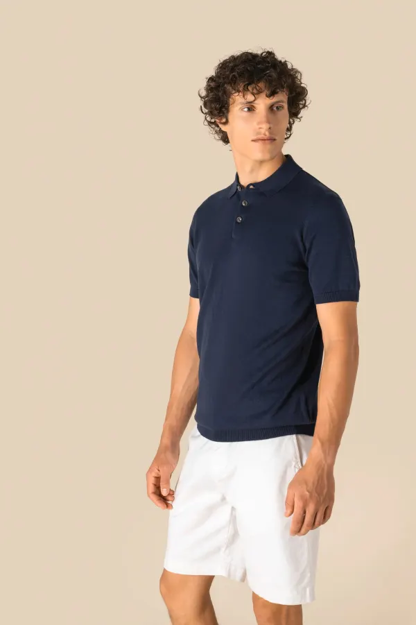 Polo écoresponsable en maille homme porté — vue 2