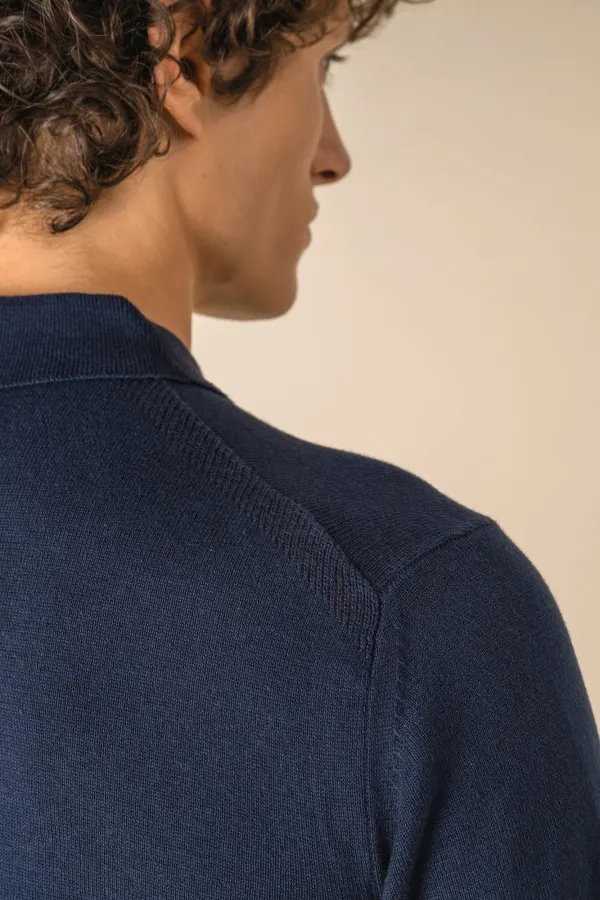 Polo écoresponsable en maille homme porté — vue 4