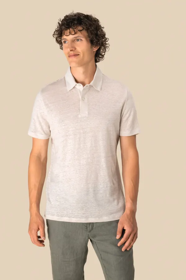 Polo en lin homme (SP217) porté — vue 3