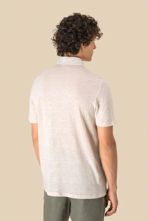 Polo en lin homme (SP217) porté — vue 4