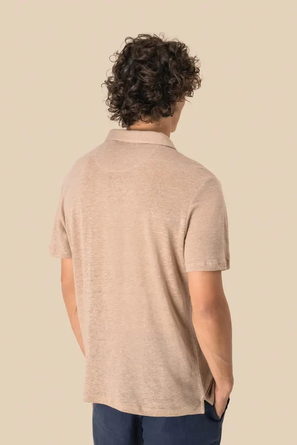 Polo en lin homme (SP220) porté — vue 4