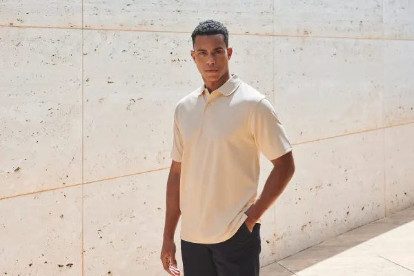 Polo homme Coolplus® porté — vue 1