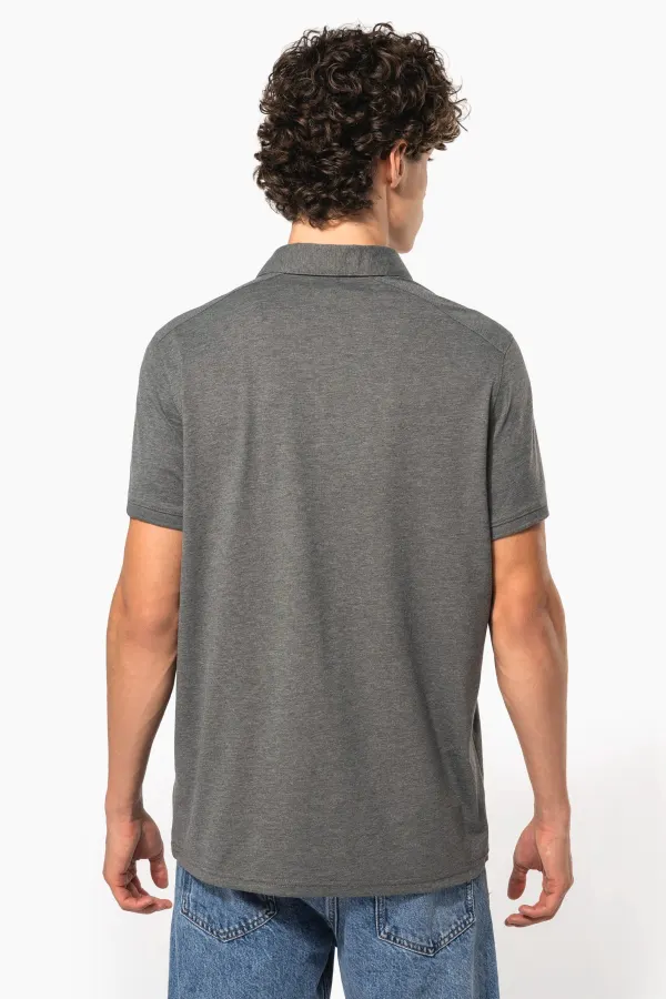 Polo jersey manches courtes homme porté — vue 1