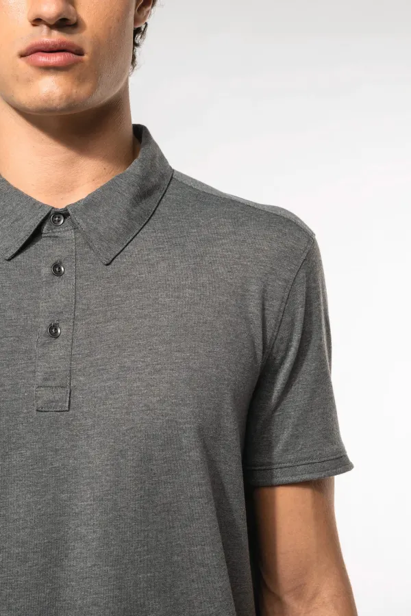 Polo jersey manches courtes homme porté — vue 2