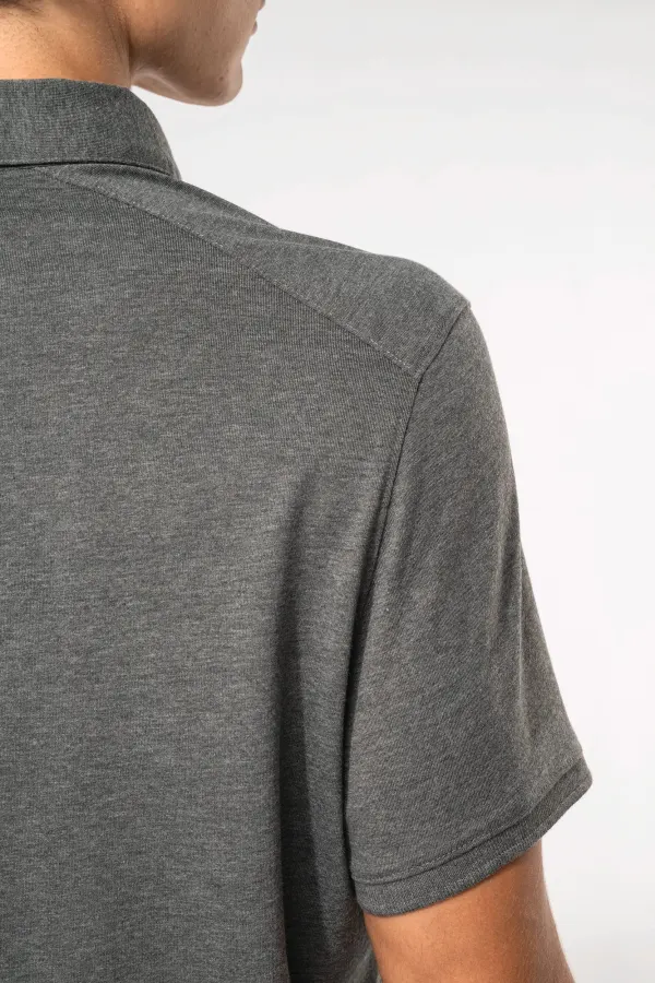 Polo jersey manches courtes homme porté — vue 4
