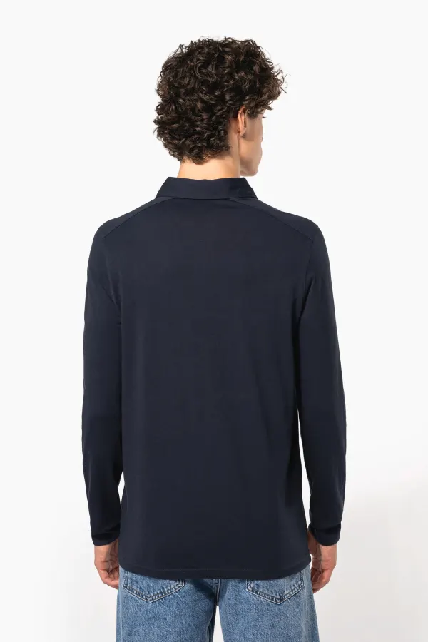 Polo jersey manches longues homme porté — vue 1