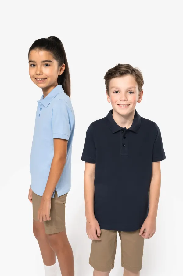 Polo manches courtes enfant (K249) porté — vue 2