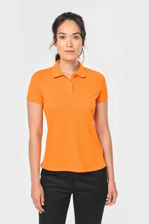 Polo manches courtes femme (WK275) porté — vue 4