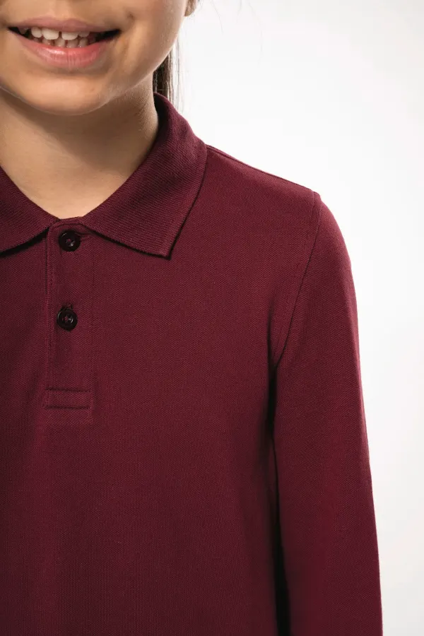Polo manches longues enfant porté — vue 2
