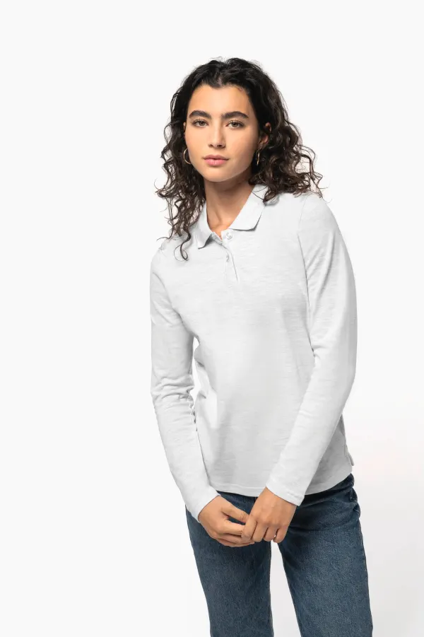 Polo manches longues femme (K244) porté — vue 4