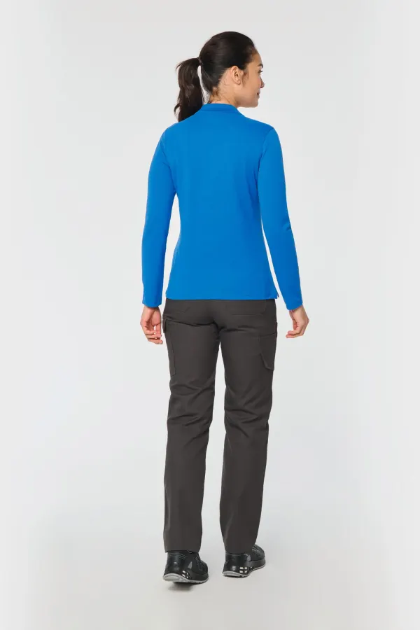 Polo manches longues femme (WK277) porté — vue 1