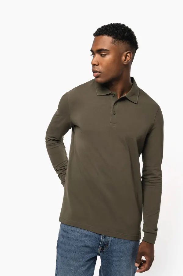 Polo manches longues homme (K243) porté — vue 2