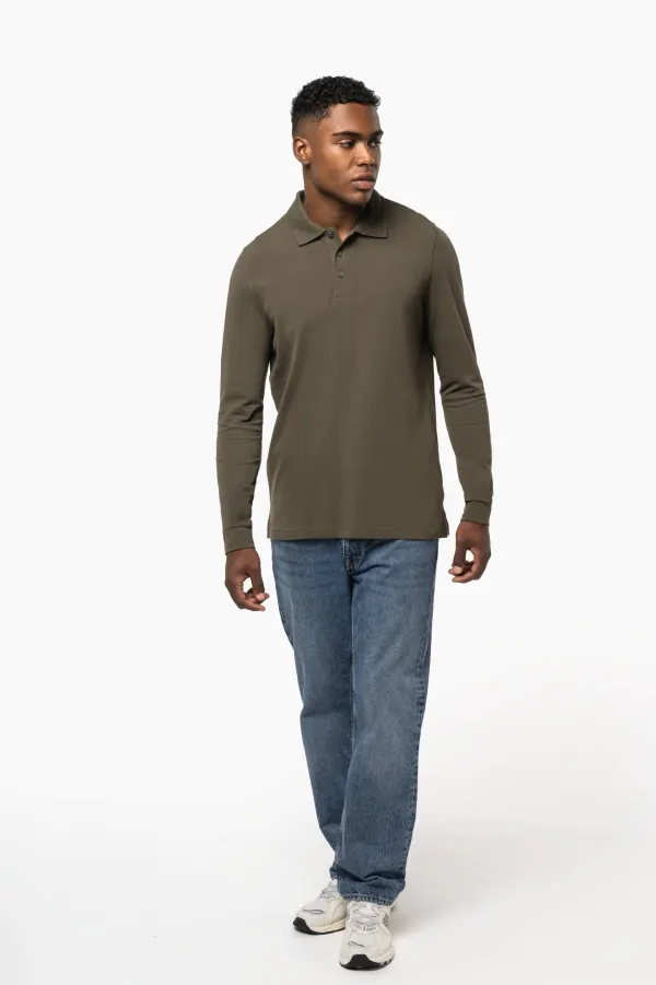 Polo manches longues homme (K243) porté — vue 3