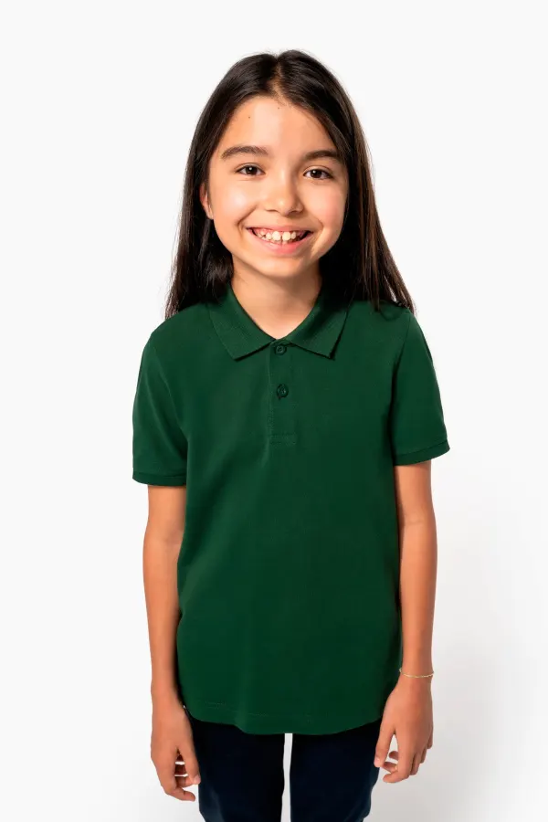 Polo piqué Bio180 enfant porté — vue 1
