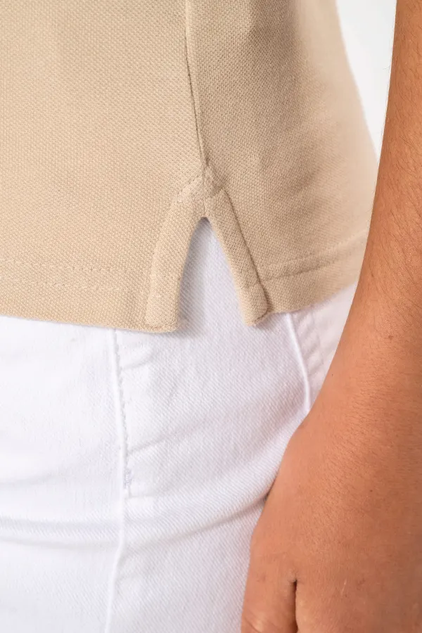 Polo piqué Bio180 femme porté — vue 3