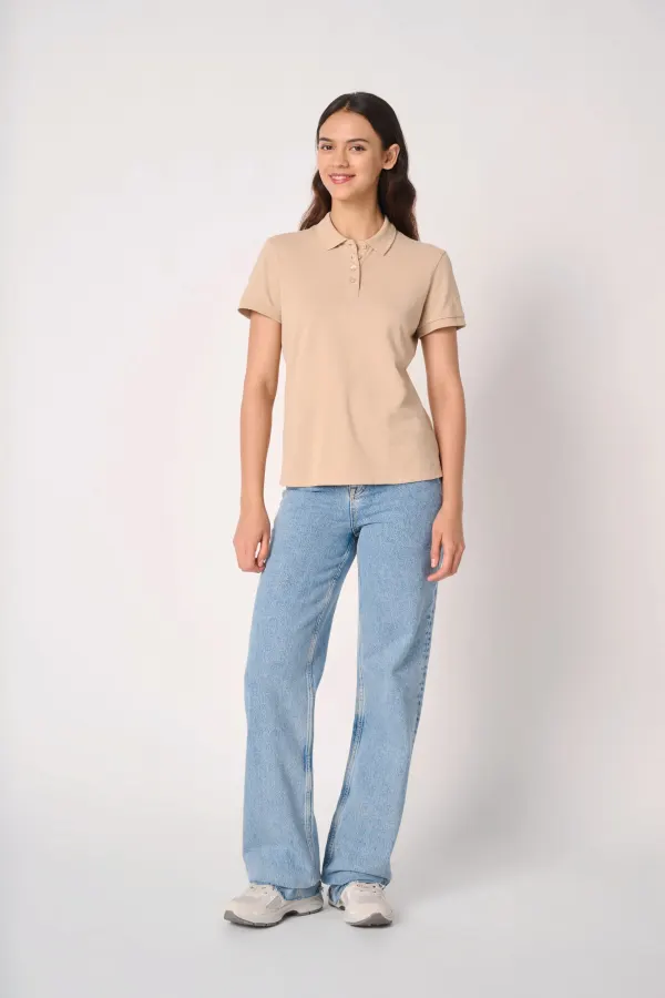 Polo piqué femme porté — vue 3