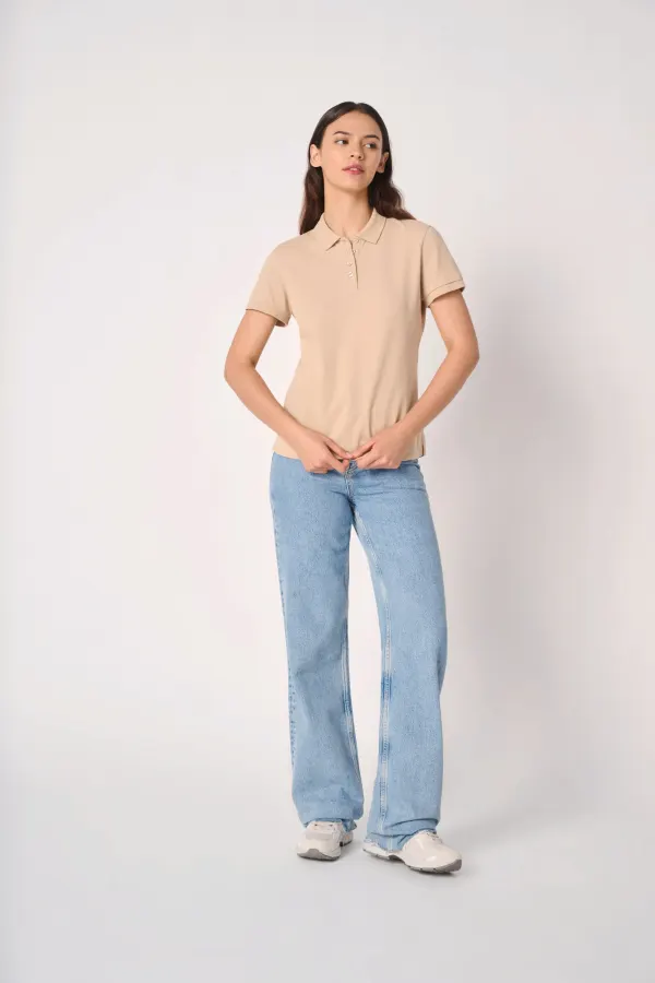 Polo piqué femme porté — vue 4
