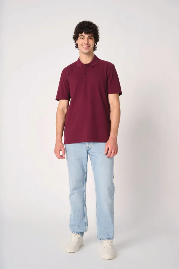 Polo piqué homme porté — vue 3