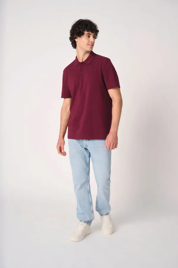 Polo piqué homme porté — vue 4